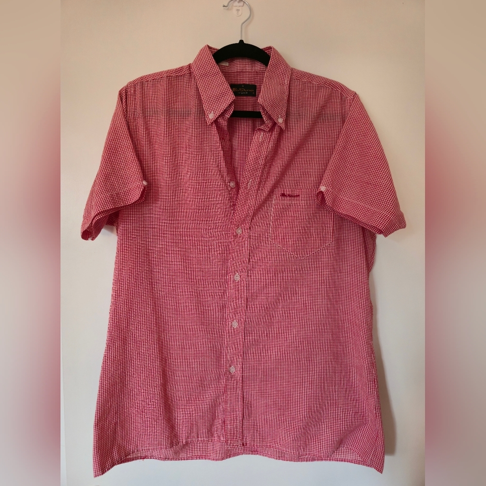 Ben Sherman Red Gingham Button Down Shirt